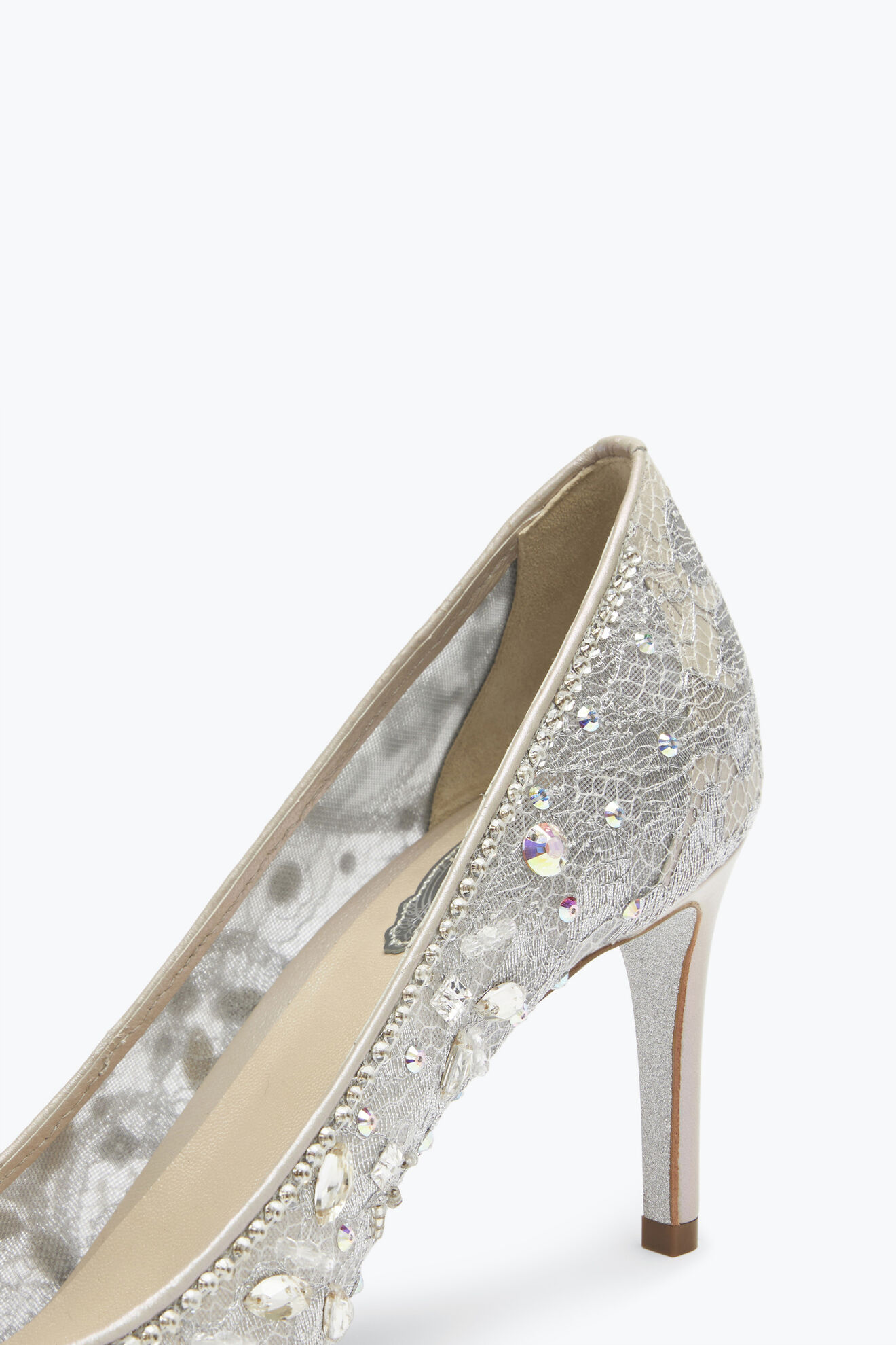 Grey Pointed Pumps Cinderella 75 Pumps in Silver for Women Rene Caovilla®