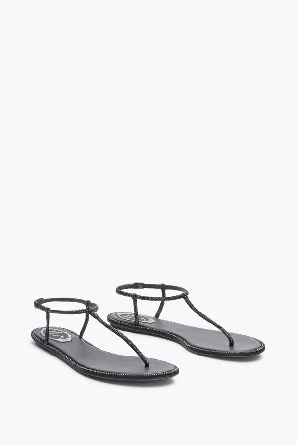 Sandalias Con Joyas Bajas Diana