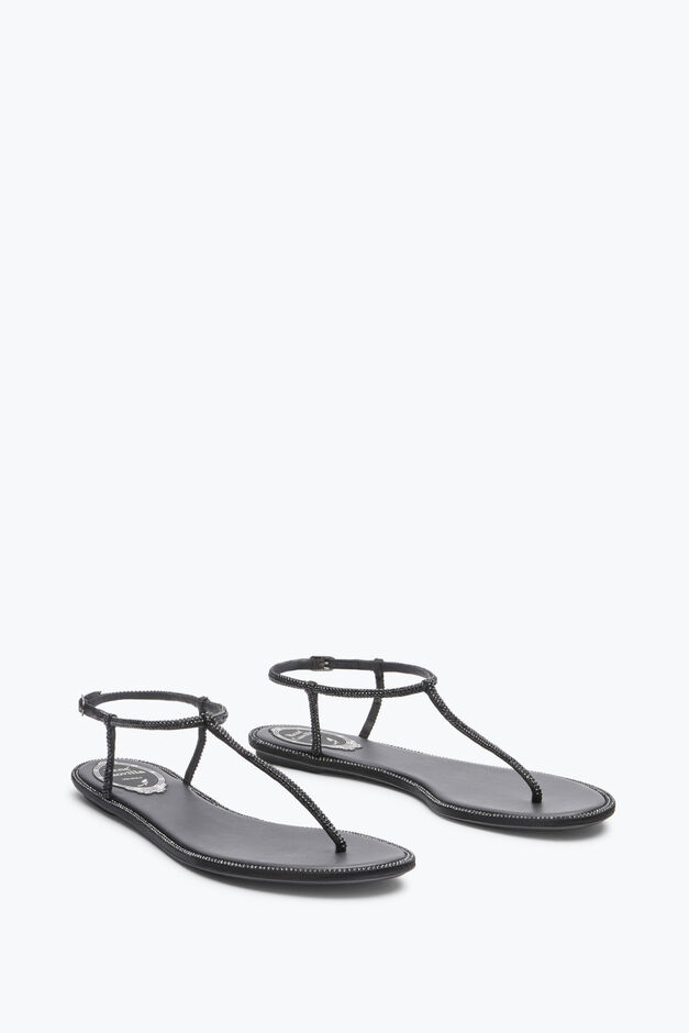 Diana Black Flat Sandal 10 Diana Black Flat Sandal 10