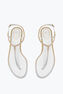 DIANA IVORY SANDAL WITH GOLD AND SILVER CRYSTALS 10
