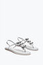 Caterina Silver Thong Sandal 10