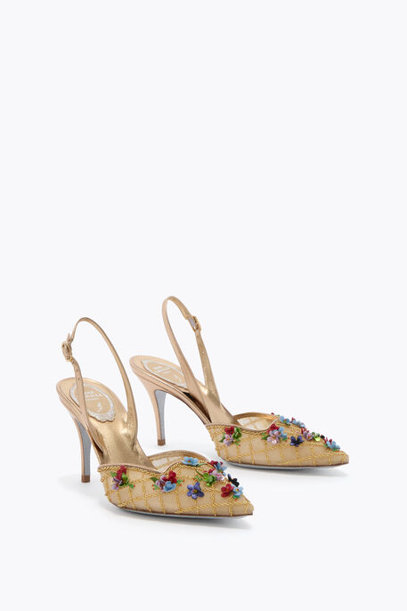 FLORA GOLD SLINGBACK 80