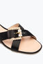 MARTHA SCHWARZE FLACHE SANDALE 10