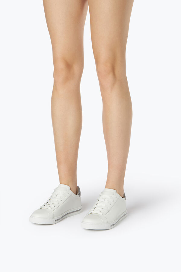 Sneakers En Cuir Avec Strass Xtra
