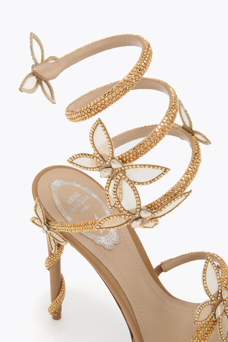 MARGOT PLATEAU SANDALEN 120 IN GOLD MIT SCHMETTERLINGEN MARGOT PLATEAU SANDALEN 120 IN GOLD MIT SCHMETTERLINGEN