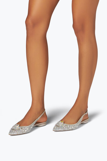 Grey Flat Slingbacks Cinderella Grey Flat Slingbacks Cinderella