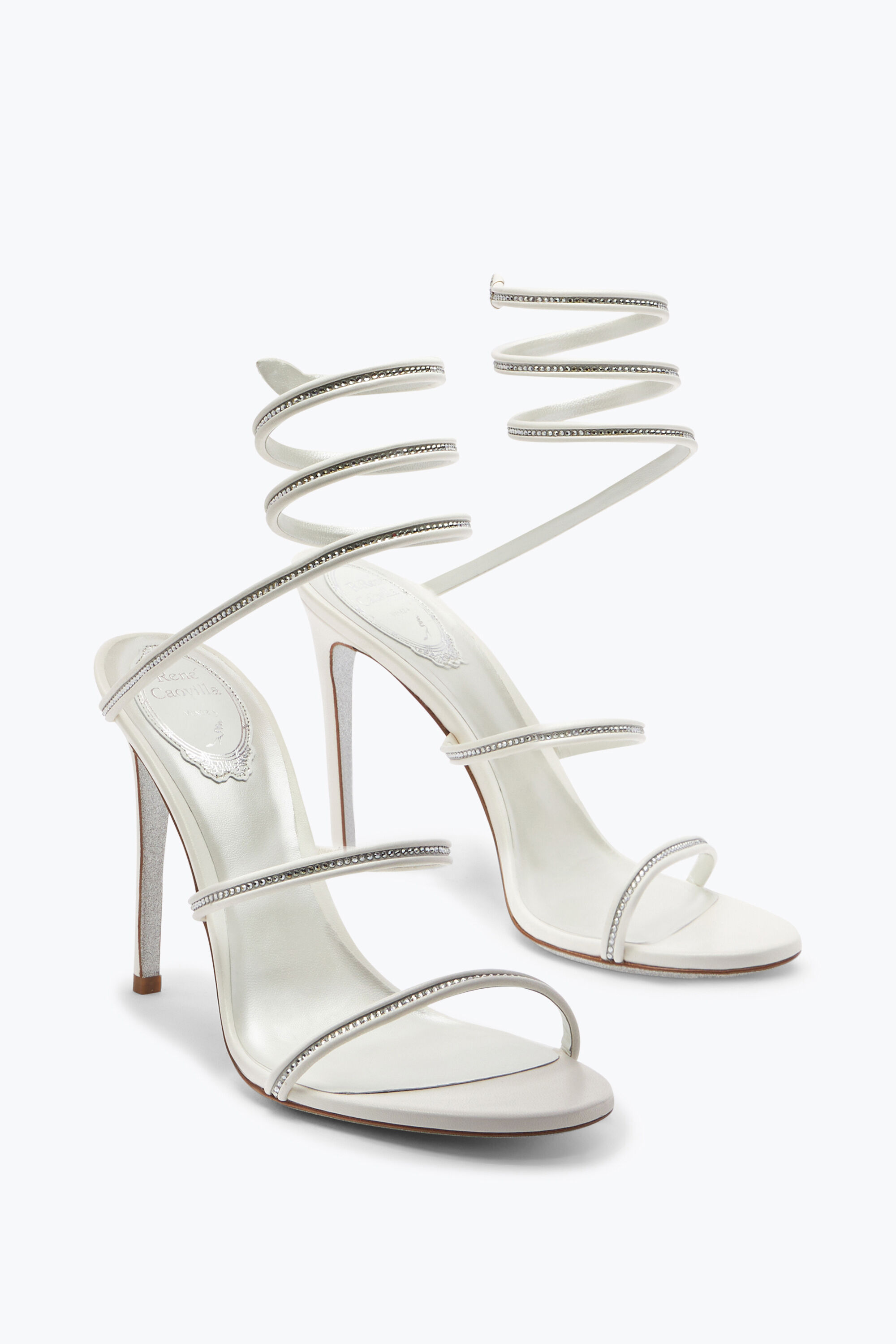 Cleo Sandal Jewel Sandals in White for Women Rene Caovilla