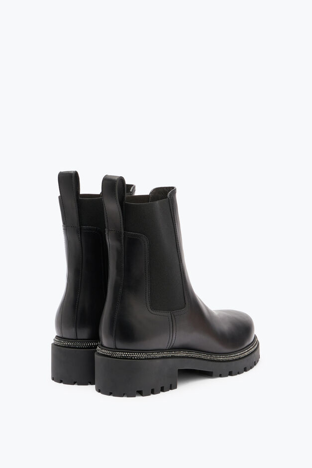 Bottine En Cuir Noir Bika Bottine En Cuir Noir Bika
