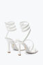 Cleopatra White Leather Sandal 105