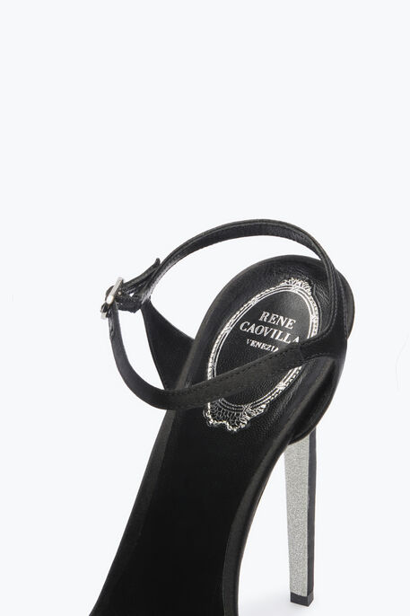 Anastasia Crystal Black Sandal 130