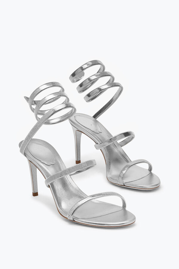 JUNIPER METALLIC SILVER SANDAL 80