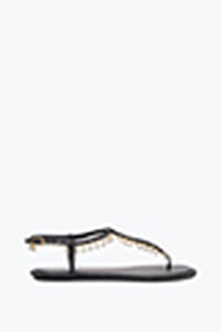 SANDALE DIANA NOIRE AVEC PERLES 10
