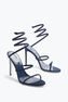 Sandale Cleo en daim bleu 105