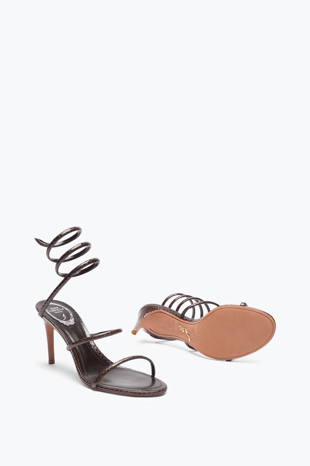 CLEO BROWN AYERS LEATHER SANDAL 80