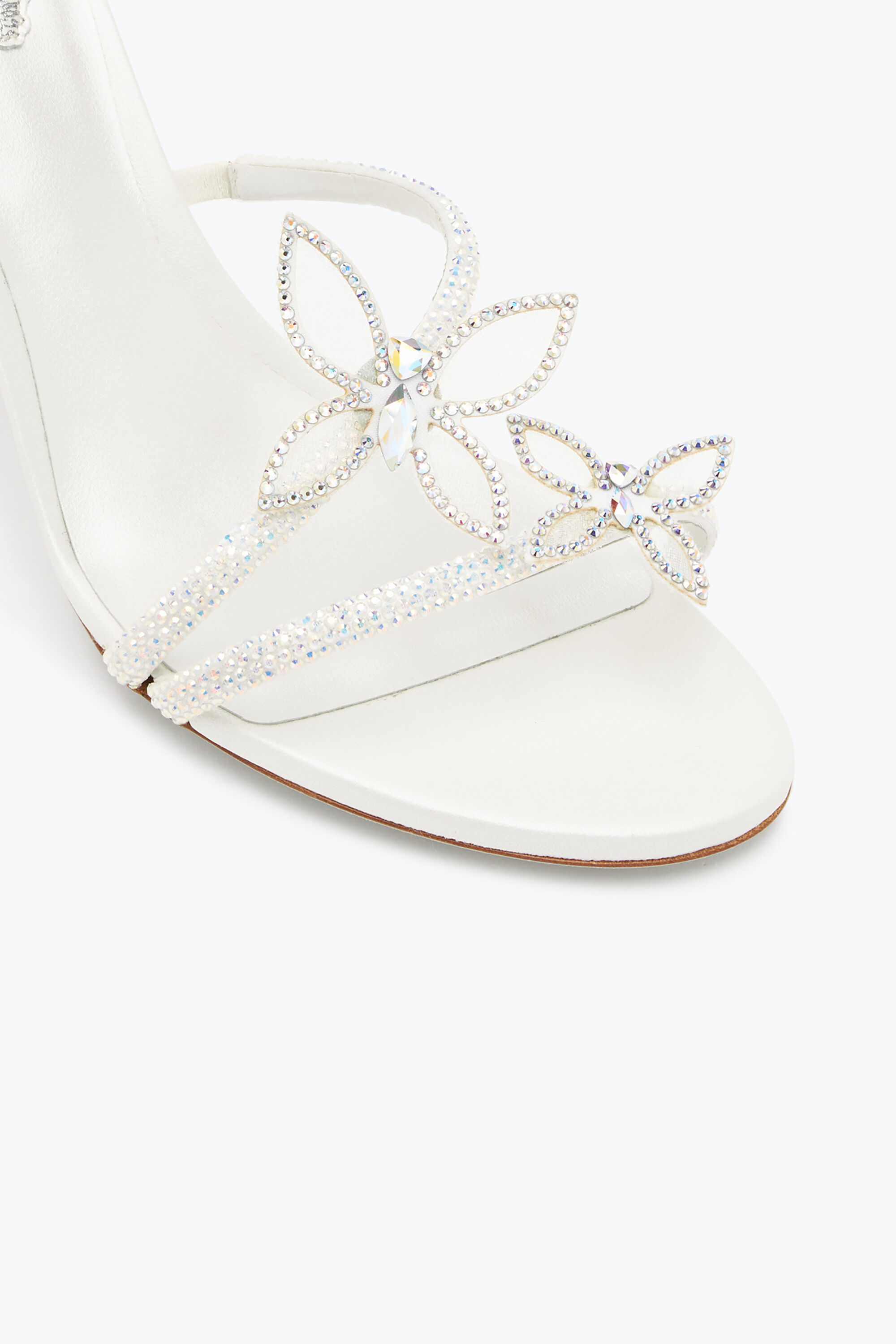 Jeweled Margot white sandal with butterflies 80 | Rene Caovilla®