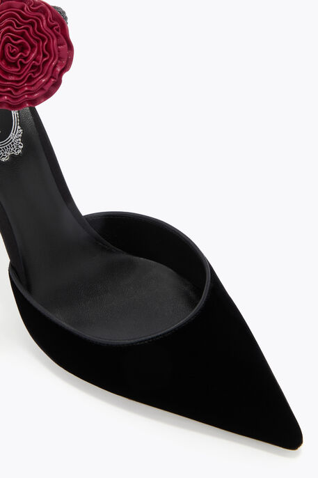 ROSALIA BLACK VELVET PUMP 100