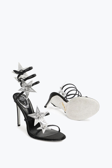 CLEO STAR BLACK & SILVER SANDAL 105 CLEO STAR BLACK & SILVER SANDAL 105