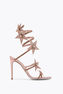 STAR CLEO ROSE GOLD SATIN/STRASS SANDAL