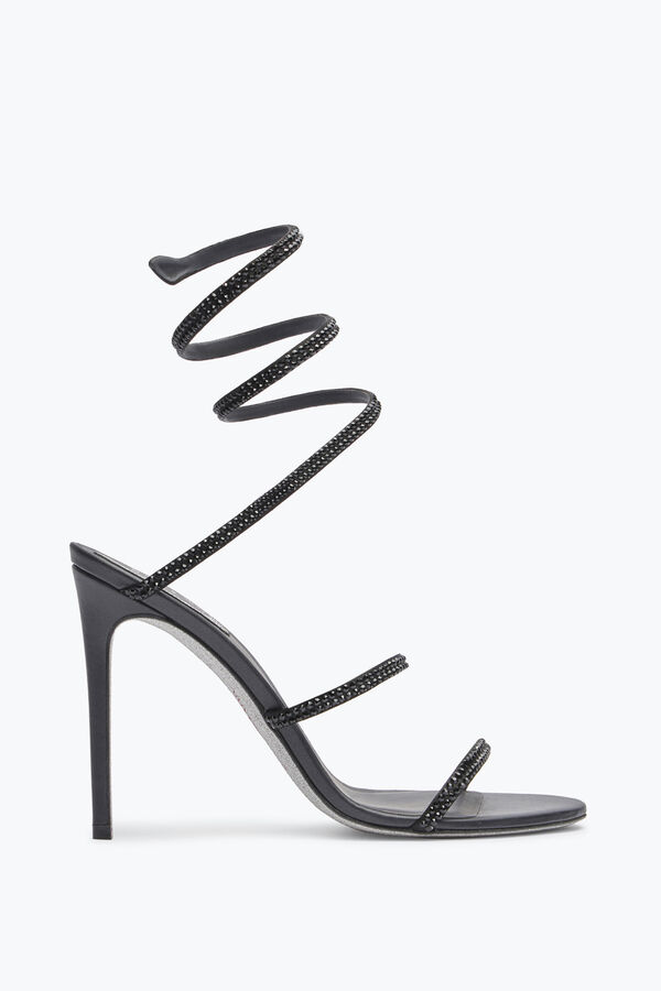 Sandalias altas con joyas negras CLEO