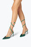 Zapato De Salón Ginger Verde Esmeralda Con Cristales 80