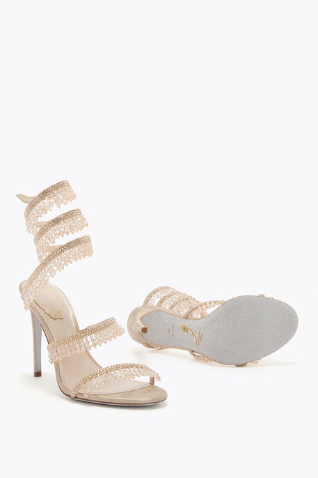 CHANDELIER SANDAL IN SAND DAMASK 105