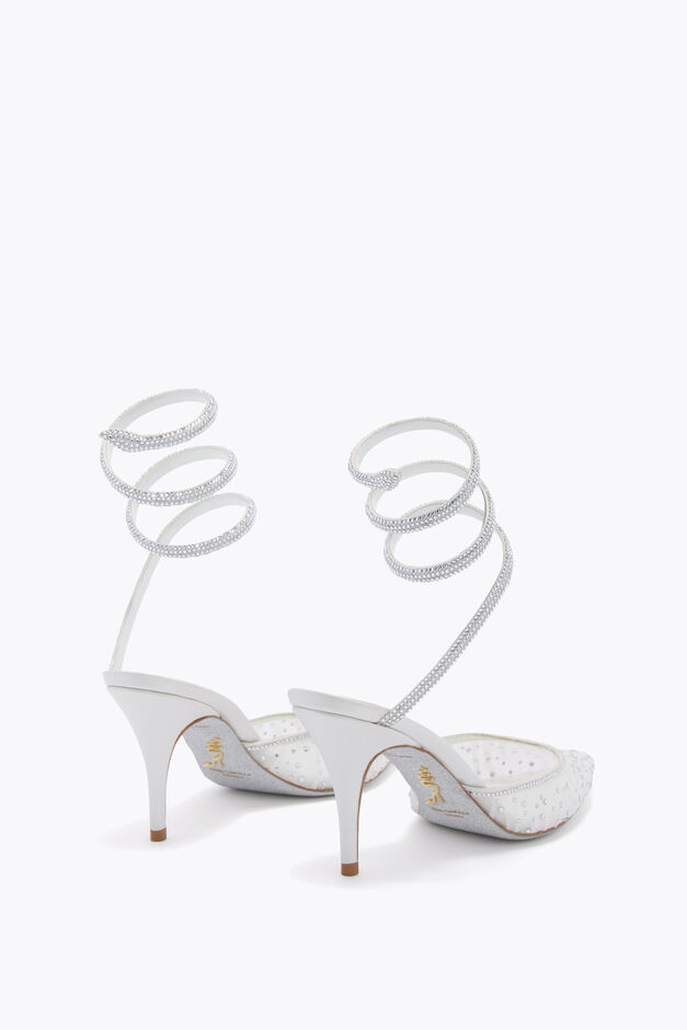 BELLE PUMP 80 IN ELFENBEIN MIT SCHLANGE