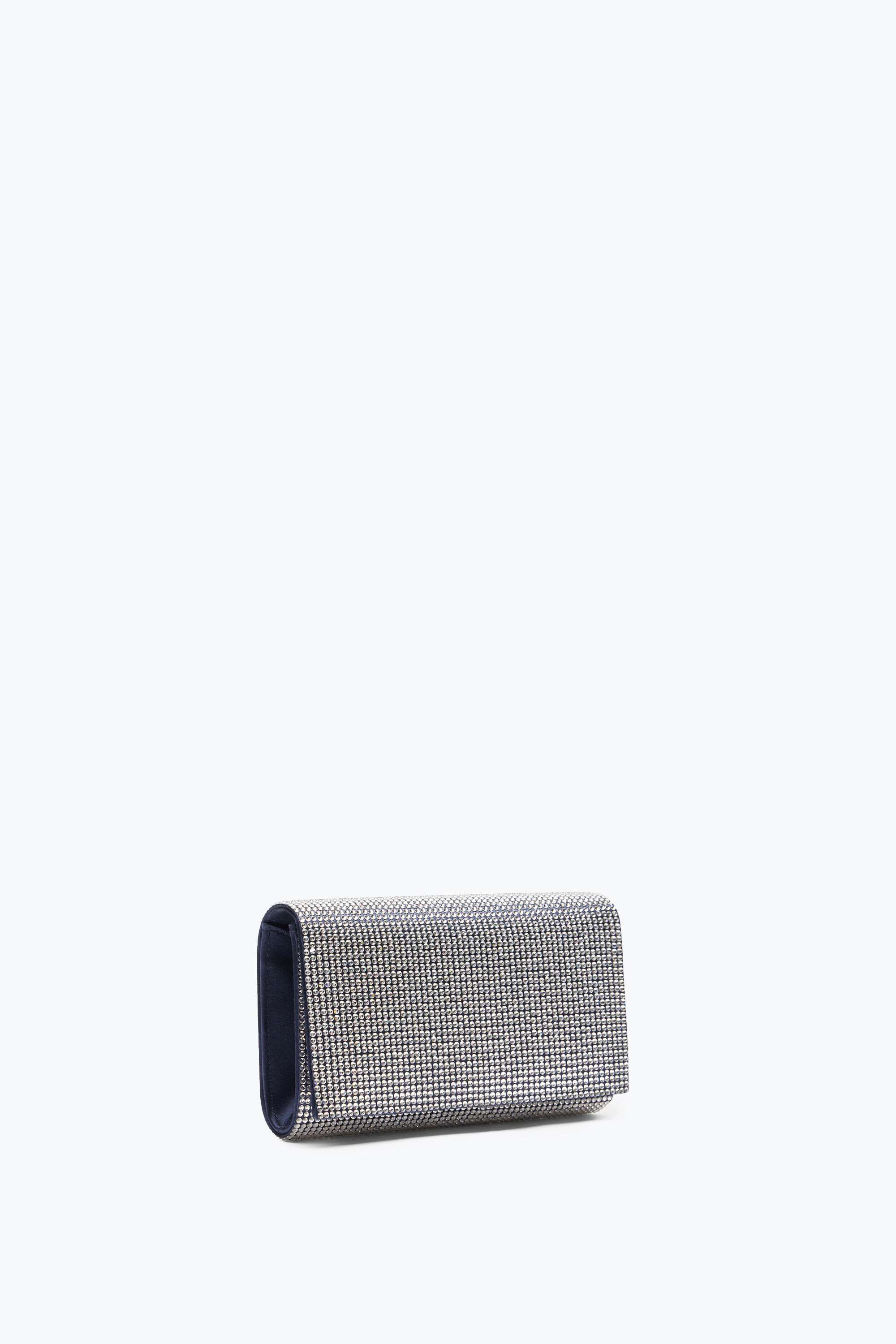Jeweled Aida Blue Clutch With All Over Crystals Rene Caovilla