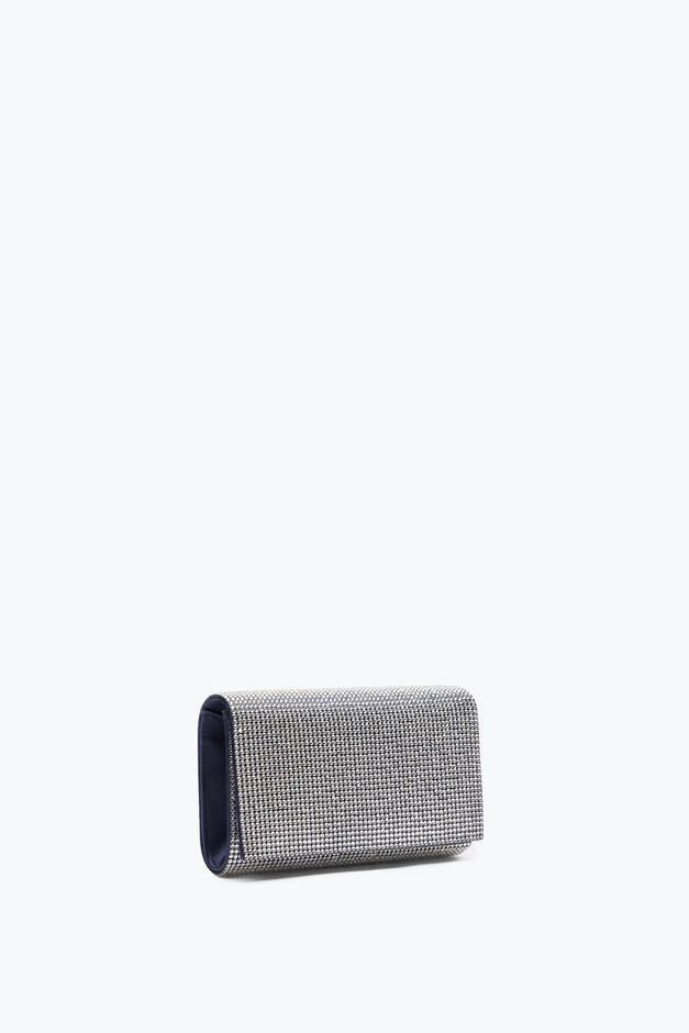 Clutch Aida Blu Con Cristalli All-Over Clutch Aida Blu Con Cristalli All-Over