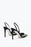 Daisy Black Suede Slingback With Crystals 105