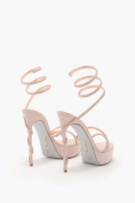 MARGOT BLUSH PINK PLATFORM SANDAL 130