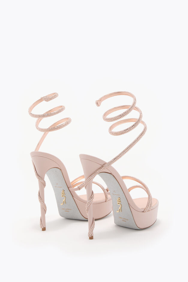 MARGOT BLUSH PINK PLATFORM SANDAL 130