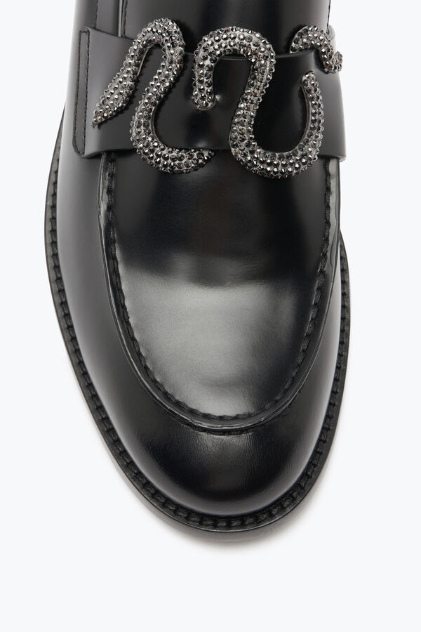 Morgana Black Loafer With Black Matte Crystal 20