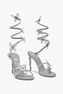 Margot Silver Sandal With Butterflies And Crystals 105