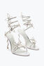 Margot Mirrored Gray Sandal With Butterflies 105