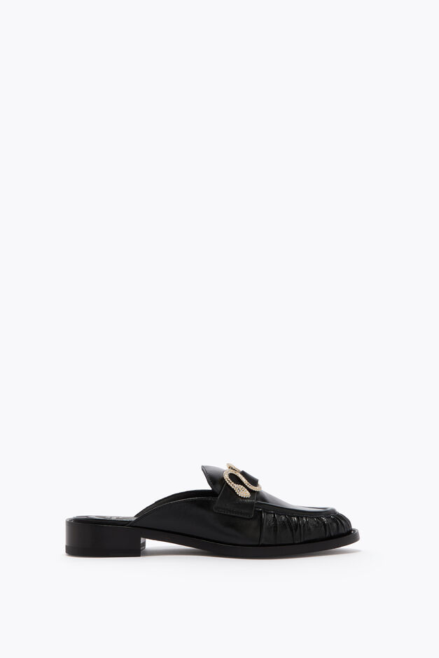 MORGANA BLACK MULE LOAFER 20