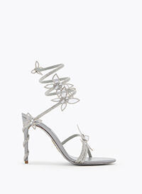 SANDALO MARGOT ARGENTO METALLIZZATO CON FARFALLE 105