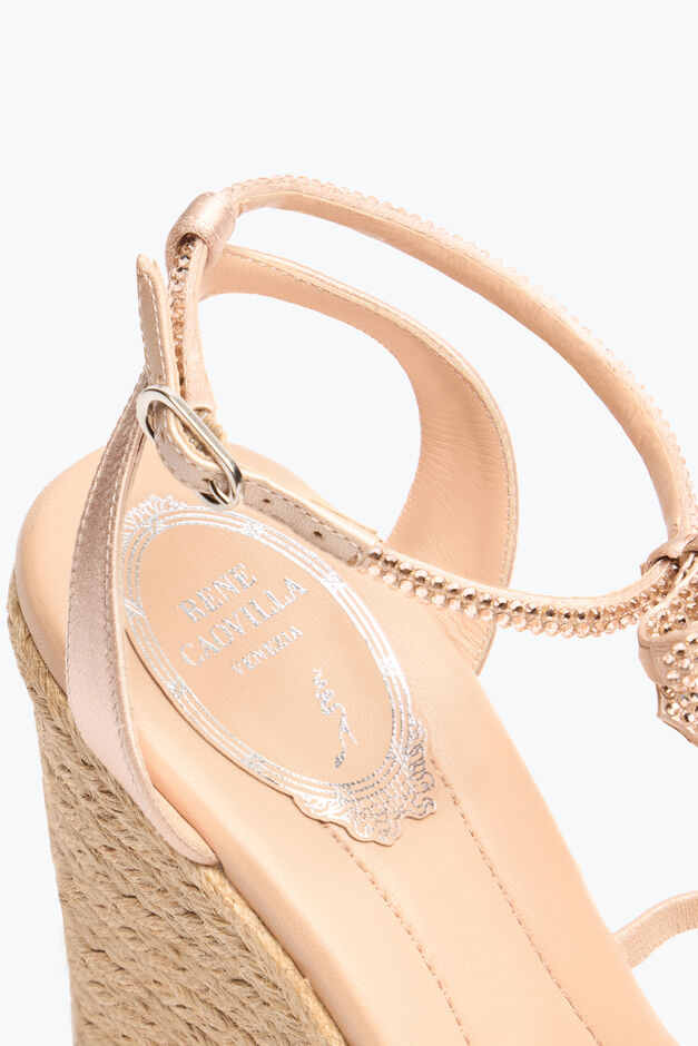 CATERINA POWDER PINK WEDGE SANDAL 120