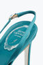 Sara Teal And Rhinestone Slingback 80