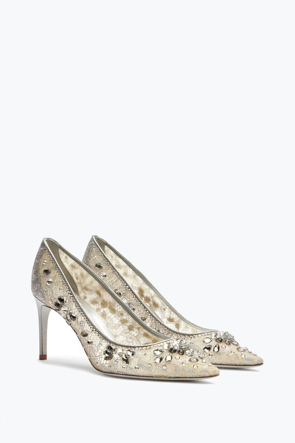 Zapato De Sal&oacute;n Cinderella Plateado 80