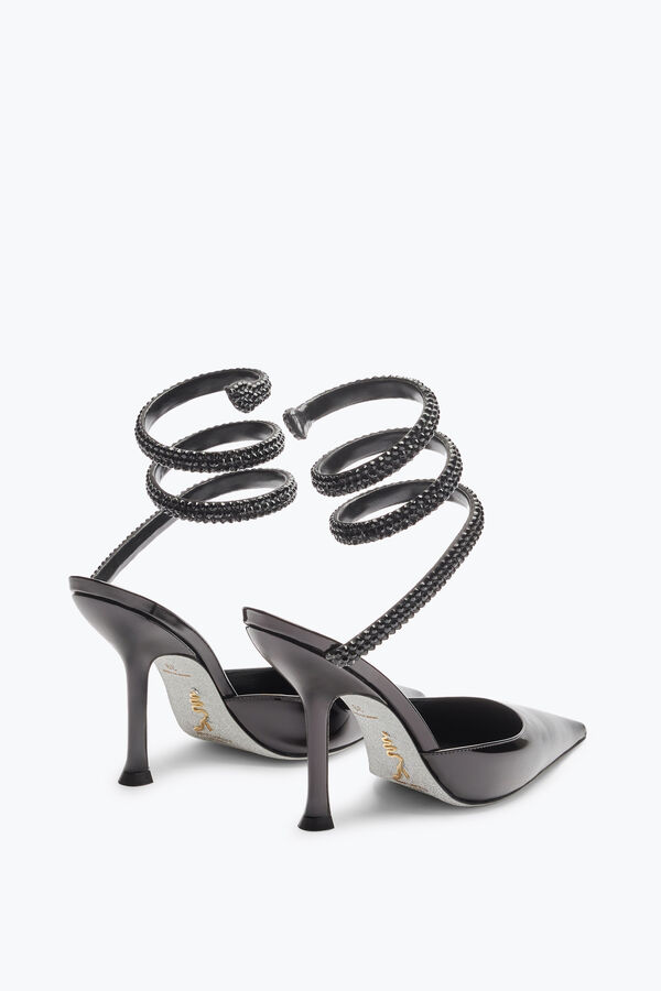 Cleo Schwarze Pumps Mit Kristallen 105