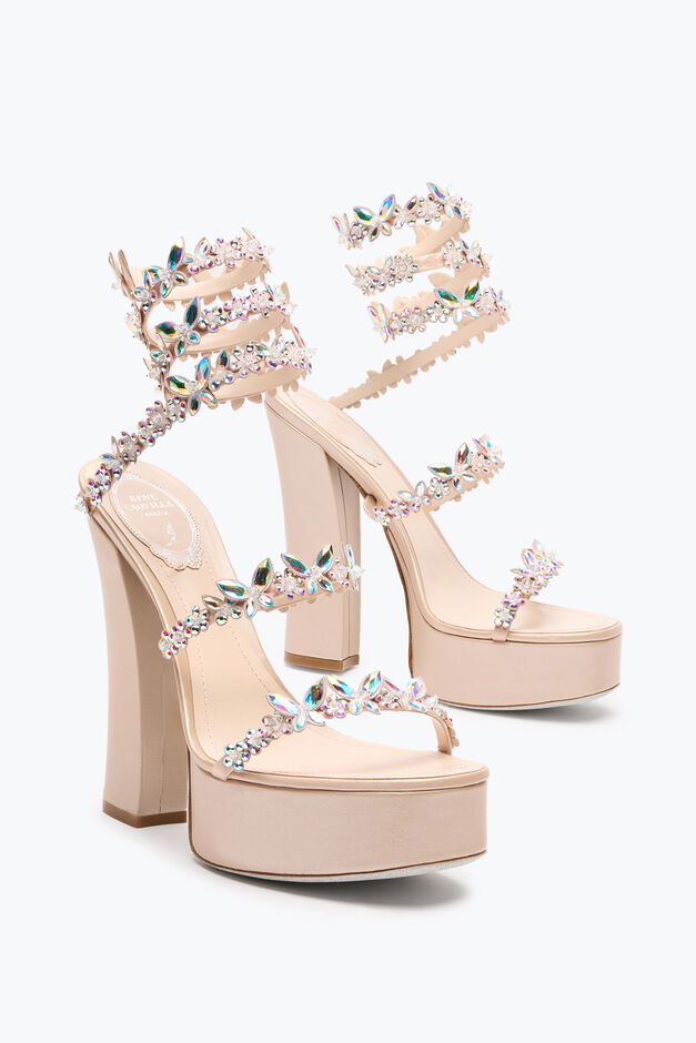 EDEN NUDE PLATFORM SANDAL 140