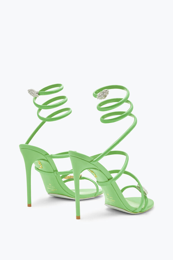 Sandalo Serpente Verde Menta Con Cristalli 105