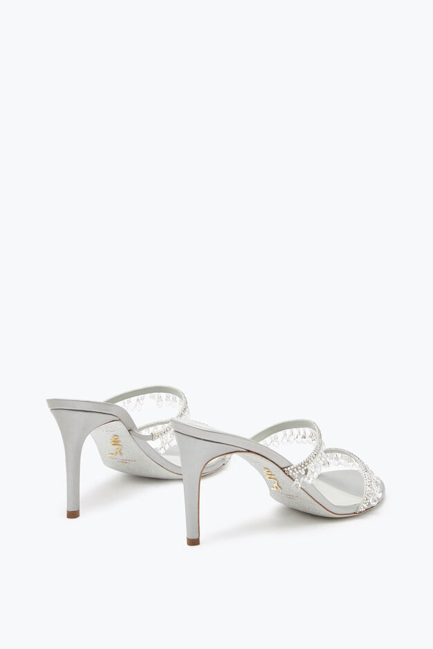 Chandelier Pearl Gray Slider Sandal 80 Chandelier Pearl Gray Slider Sandal 80