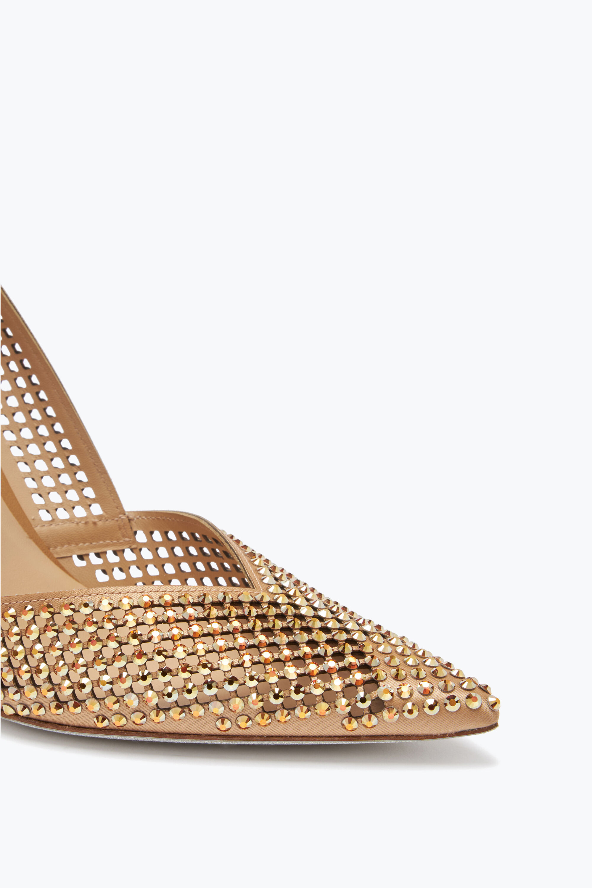Crystal outlet gold shoes