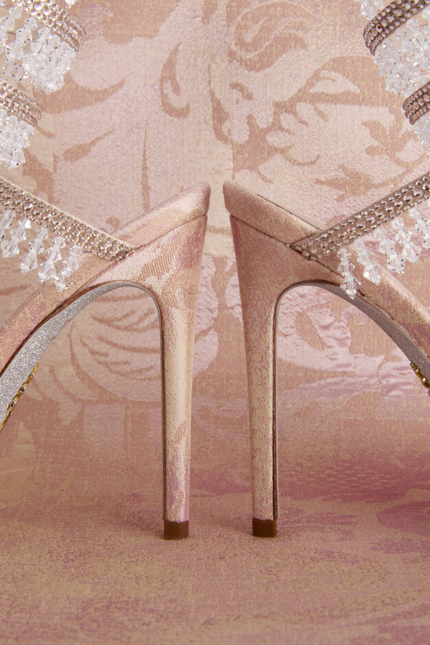 CHANDELIER SANDAL IN PEACH DAMASK 105