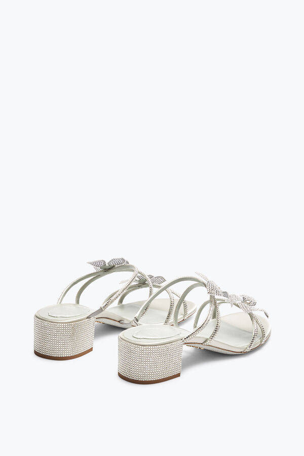 Sandalo Slider Floriane Argento Con Fiori 40