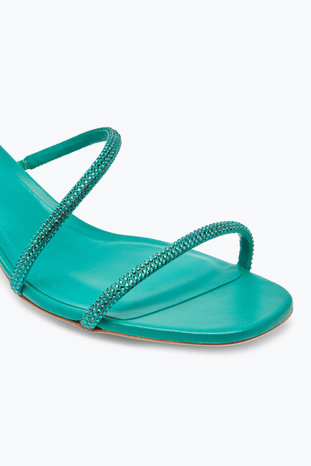Cleo Crystal Emerald Green Sandal 35
