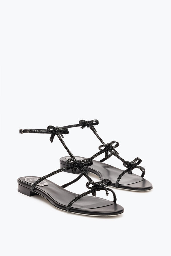 CATERINA SCHWARZE FLACHE SANDALE 10