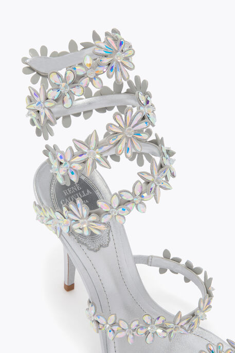 EVA METALLIC SILVER SANDAL 100