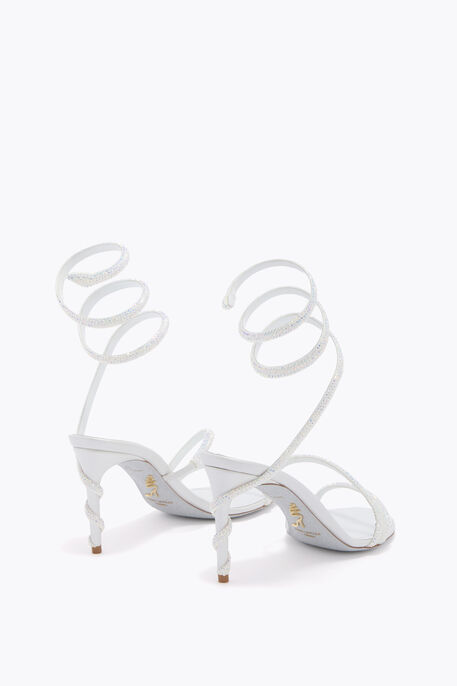 MARGOT IVORY SATIN-LAMB/C.TRANMISSION STRA SANDAL